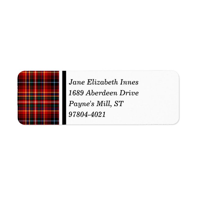 Clan Innes Tartan Red Scottish Kariert (Vorne)