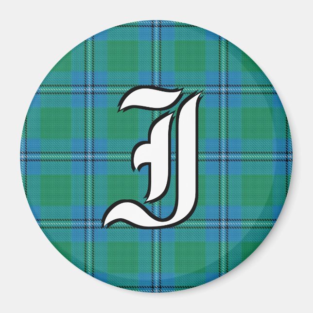 Clan Irvine Tartan Kariert Accents Magnet (Vorne)