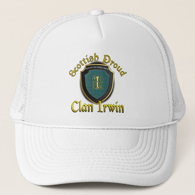 Clan Irwin schottische Dynastie-Kappe Truckerkappe (Vorderseite)