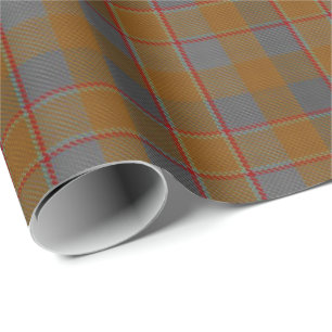 Clan Jardine Scottish Orange Gray Red Tartan Karie Geschenkpapier