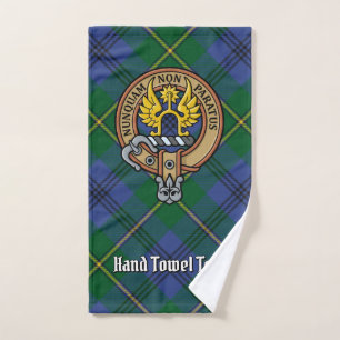 Clan Johnston Crest sur Tartan