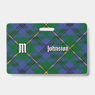 Clan Johnston Tartan-Abzeichen Ausweis