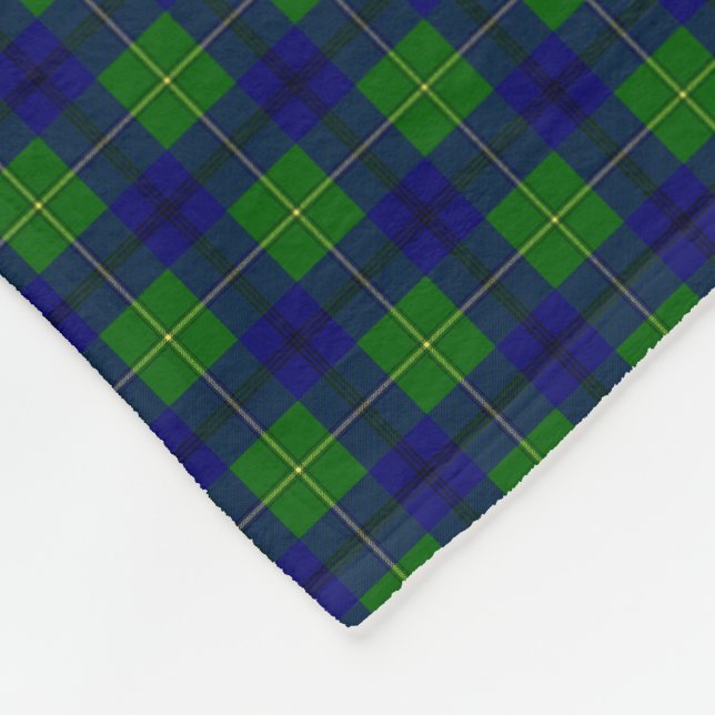 Clan Johnston Tartan Fleecedecke (Ecke)