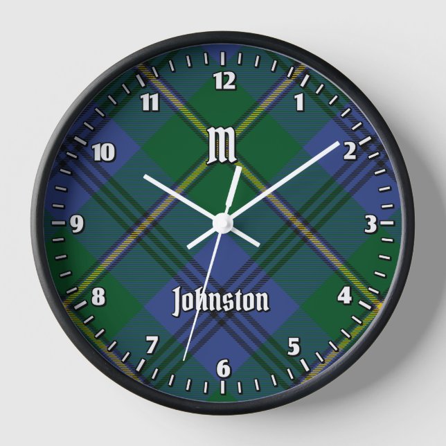 Clan Johnston Tartan Grande horloge (Recto)