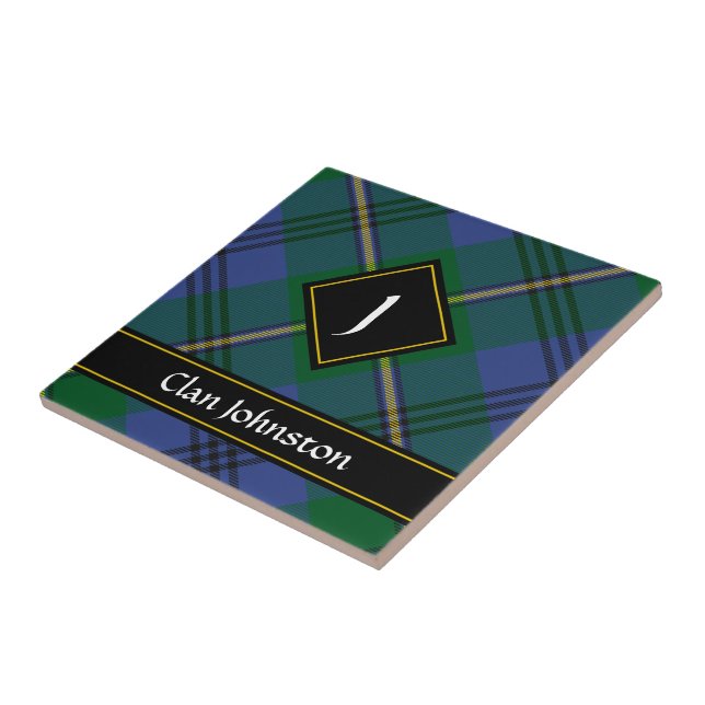 Clan Johnston Tartan Keramik Tile Fliese (Seite)