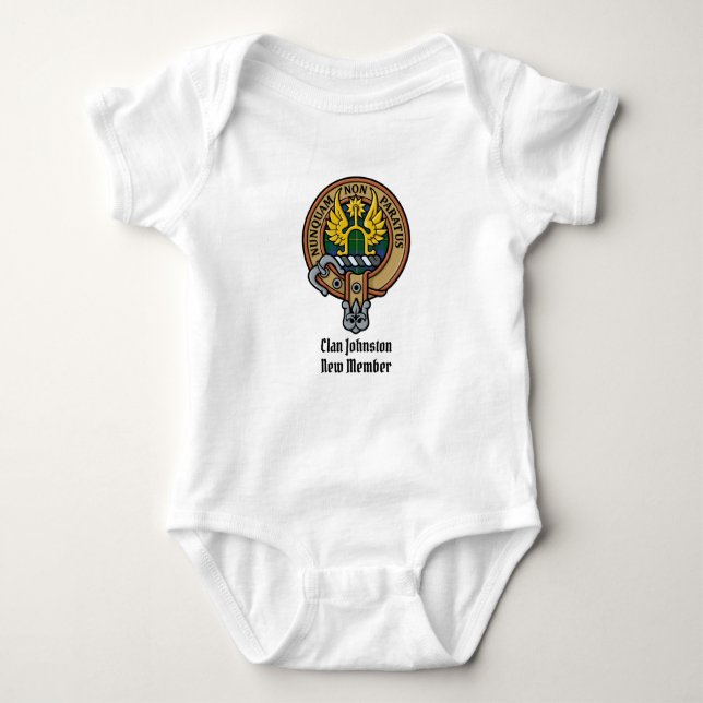 Clan Johnston Wappen Baby Bodysuit Strampler (Vorderseite)