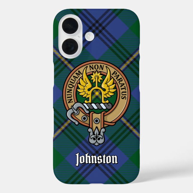 Clan Johnston Wappen iPhone 16 Hülle (Rückseite)