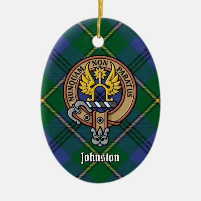 Clan Johnston Wappen Keramik Ornament (Vorne)