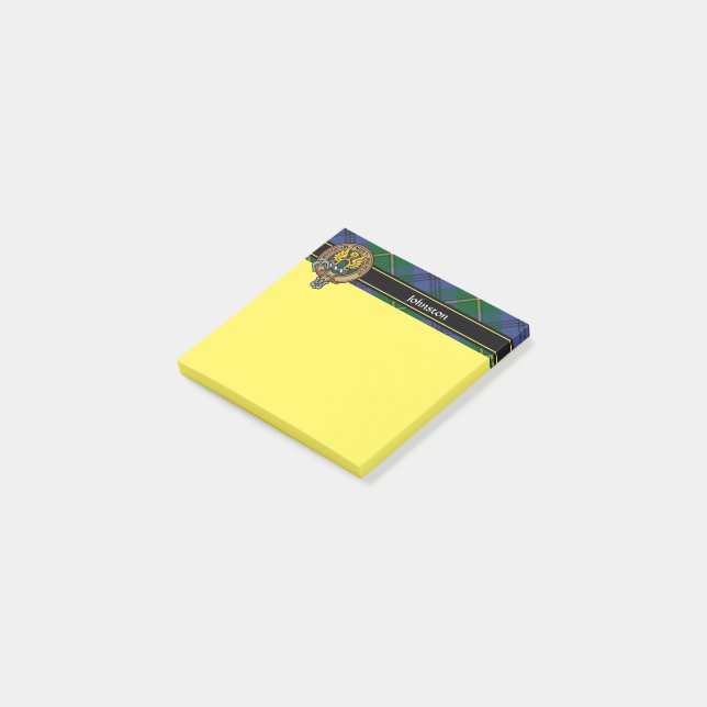 Clan Johnston Wappen Post-it Notes Klebezettel (angewinkelt)
