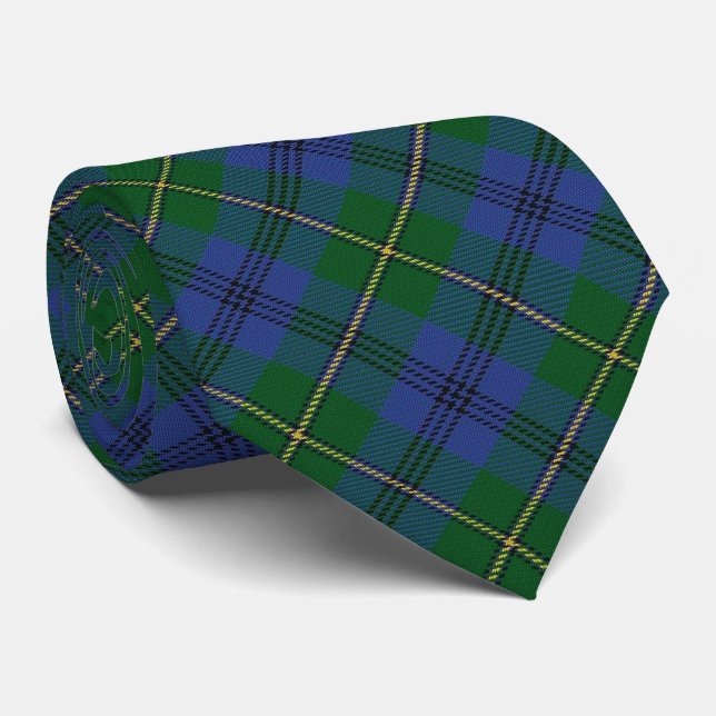 Clan Johnstone Johnston MonogrammTartan Krawatte (Gerollt)