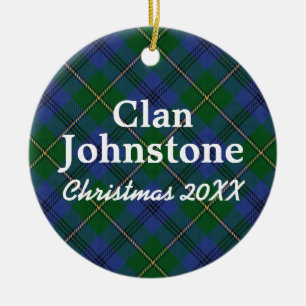 Clan Johnstone ScottishTartan Keramikornament