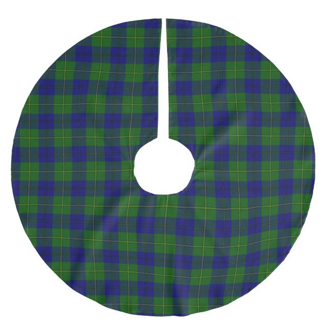 Clan Johnstone Tartan Kariert Polyester Weihnachtsbaumdecke (Vorderseite)