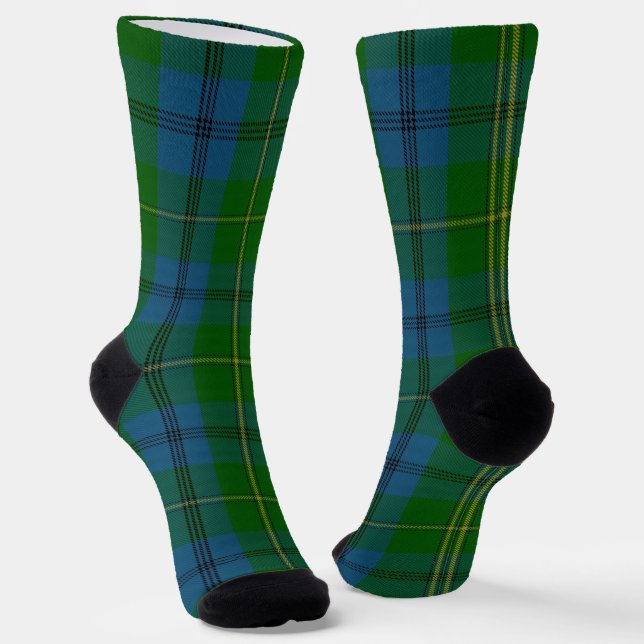 Clan Johnstone Tartan Socken (Gewinkelt)