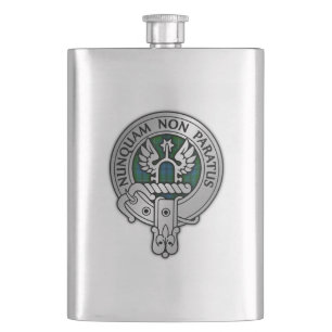Clan Johnstone Wappen & Tartan Flachmann