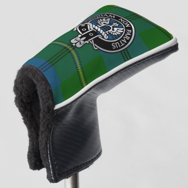 Clan Johnstone Wappen & Tartan Golf Head Cover Golf Headcover (3/4 Vorderseite)