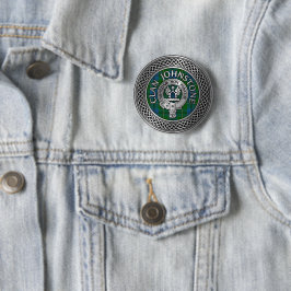 Clan Johnstone Wappen & Tartan Knot Button
