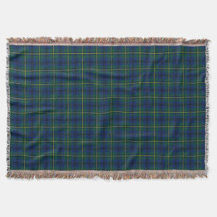 Clan-Johnstontartan-königliches Blau und grünes Decke