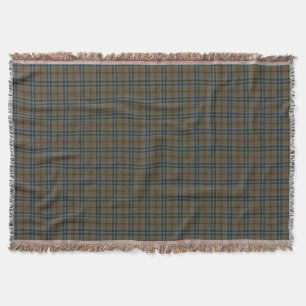 Clan Keith Brown und Stahlblauverwitterter Tartan Decke