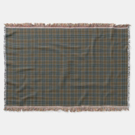 Clan Keith Brown und Steel Blue Weathered Tartan Decke