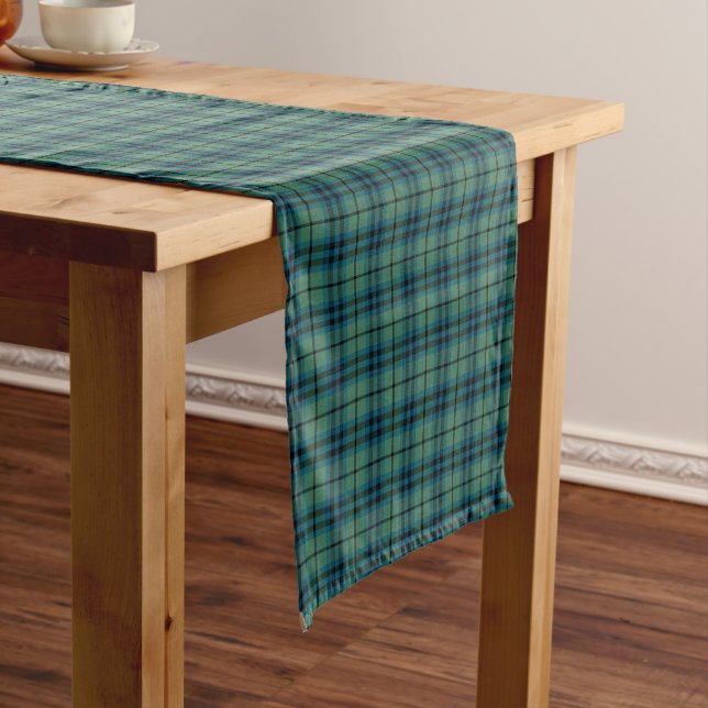 Clan Keith Light Green Ancient Scottish Tartan Kurzer Tischläufer (Beispiel)