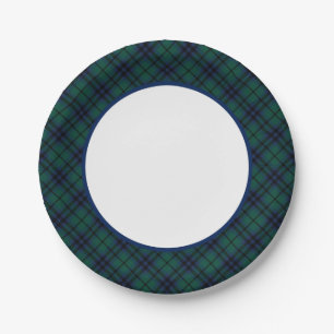 Clan-Keith moderne Tartan-Grenze Pappteller