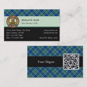 Clan Keith Tartan Carte de visite