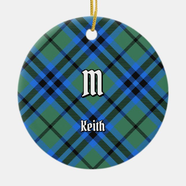 Clan Keith Tartan Keramik Ornament (Vorne)