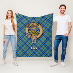 Clan Keith Wappen über Tartan Fleecedecke