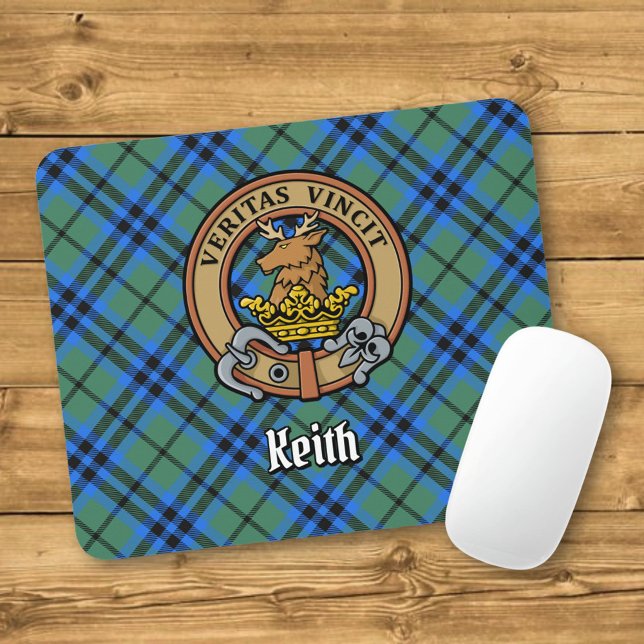 Clan Keith Wappen über Tartan Mousepad (Von Creator hochgeladen)