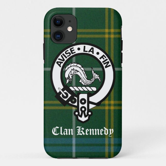 Clan Kennedy Crest Tartan Case-Mate iPhone Hülle (Rückseite)