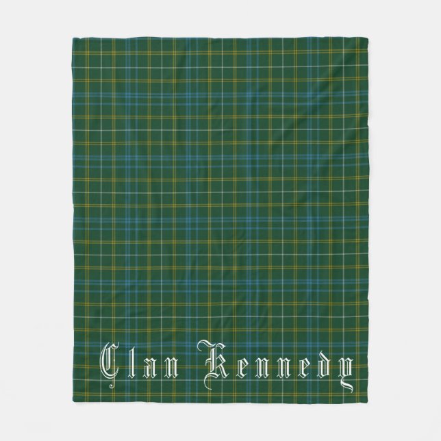 Clan Kennedy Tartan Fleece Blanket (Vorderseite)