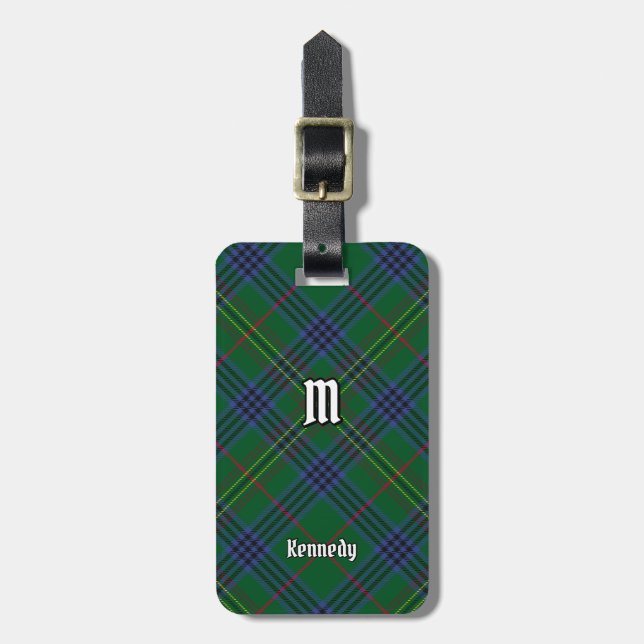 Clan Kennedy Tartan Gepäckanhänger (Vorderseite vertikal)