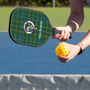 Clan Kennedy Wappen Abzeichen & Tartan Pickleball Schläger