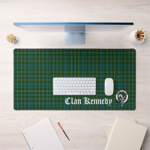 Clan Kennedy Wappen Abzeichen & Tartan Schreibtischunterlage