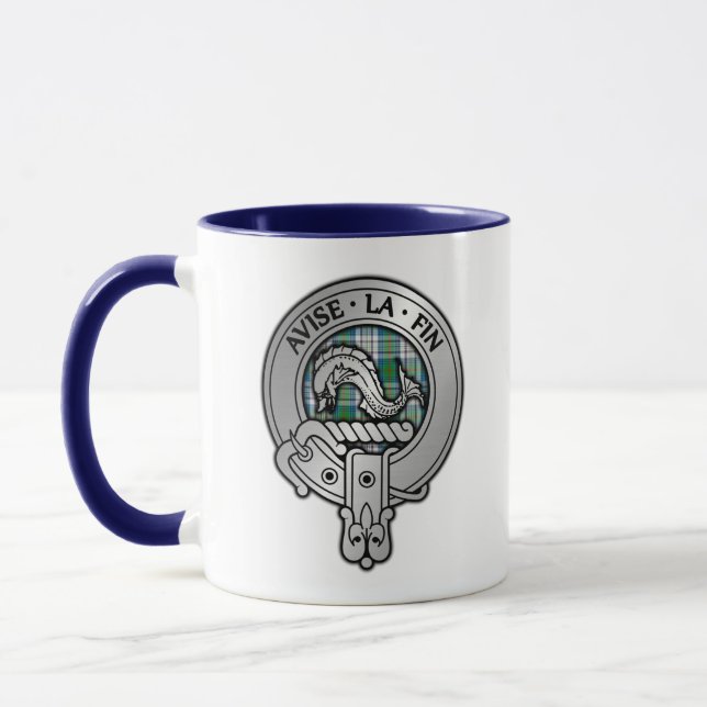 Clan Kennedy Wappen & Dress Tartan Tasse (Links)