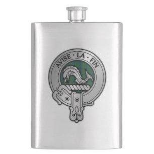 Clan Kennedy Wappen & Tartan Flachmann