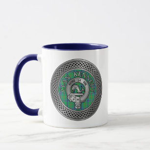 Clan Kennedy-Wappen & Tartan-Knoten Tasse