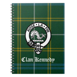 Clan Kennedy Wappen Tartan Notizblock