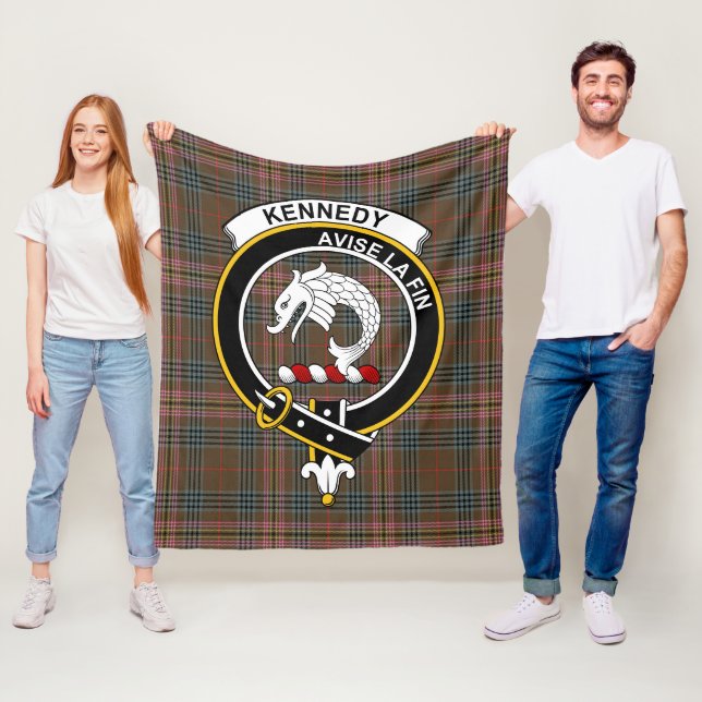 Clan Kennedy Weathered Tartan Kariert Fleecedecke (Beispiel)