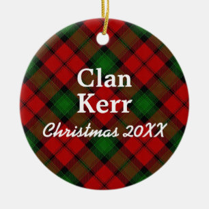 Clan Kerr ScottishTartan Keramik Ornament