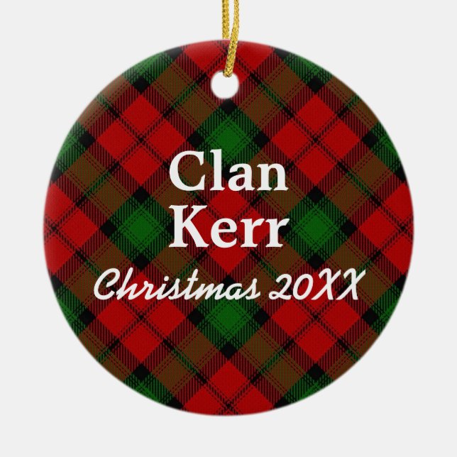 Clan Kerr ScottishTartan Keramik Ornament (Vorne)