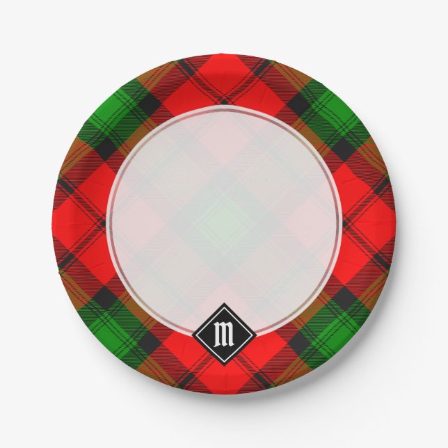 Clan Kerr Tartan Pappteller (Vorderseite)