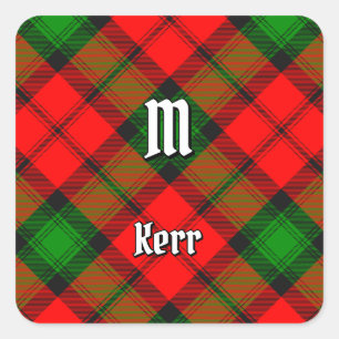 Clan Kerr Tartan Quadratischer Aufkleber