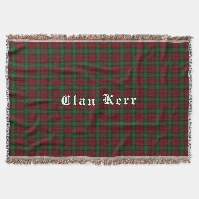 Clan Kerr Tartan Throw Blanket Decke (Vorderseite)