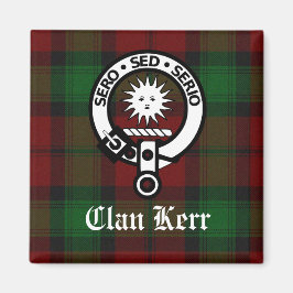 Clan Kerr Tartan und Wappen Abzeichen Magnet