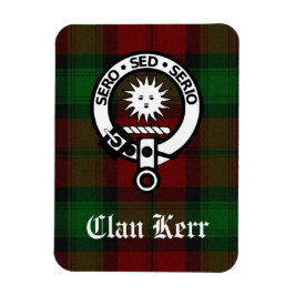 Clan Kerr Tartan und Wappen Abzeichen Magnet