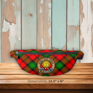 Clan Kerr Wappen über Tartan Bauchtasche