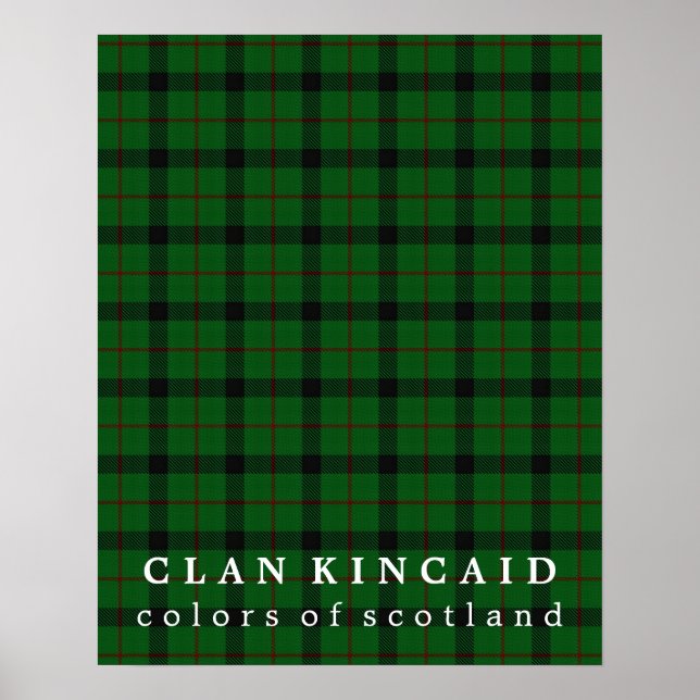 Clan Kincaid Colors of Scotland Tartan Poster (Vorne)