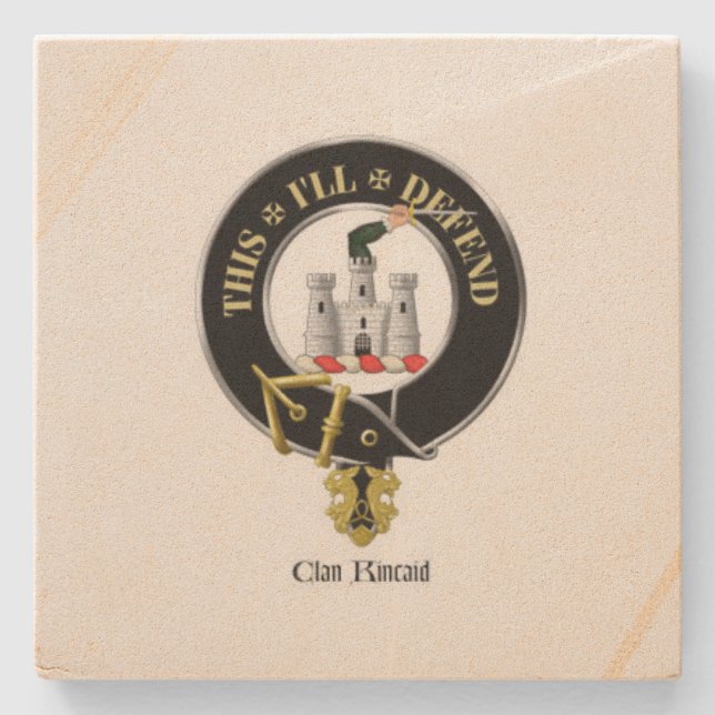 Clan Kincaid Sandstein-Untersetzer Steinuntersetzer (Vorderseite)