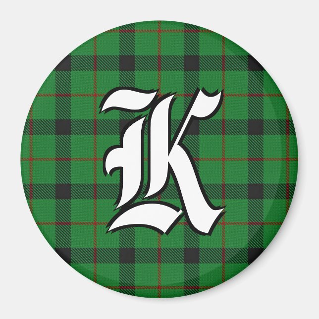 Clan Kincaid Tartan Kariert Accents Magnet (Vorne)